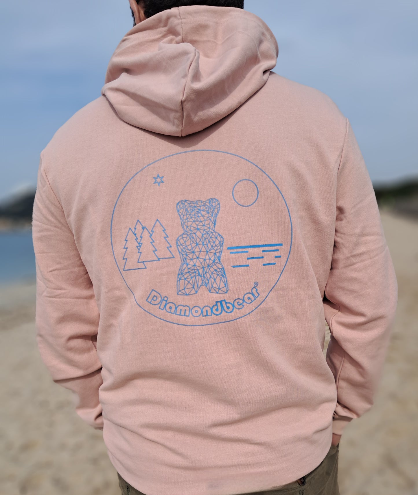 Men's Hoodie Soft Pink/Blue