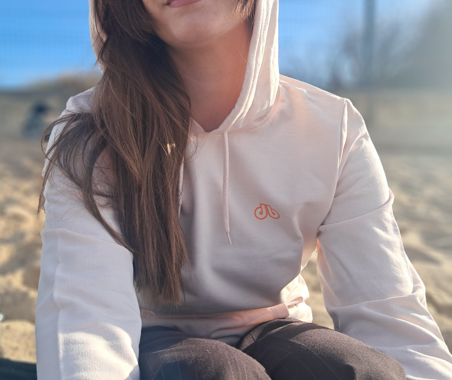 HOODIE Femme Nude/Orange