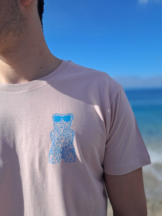 T-SHIRT Classic Homme Soft Rose/Blue