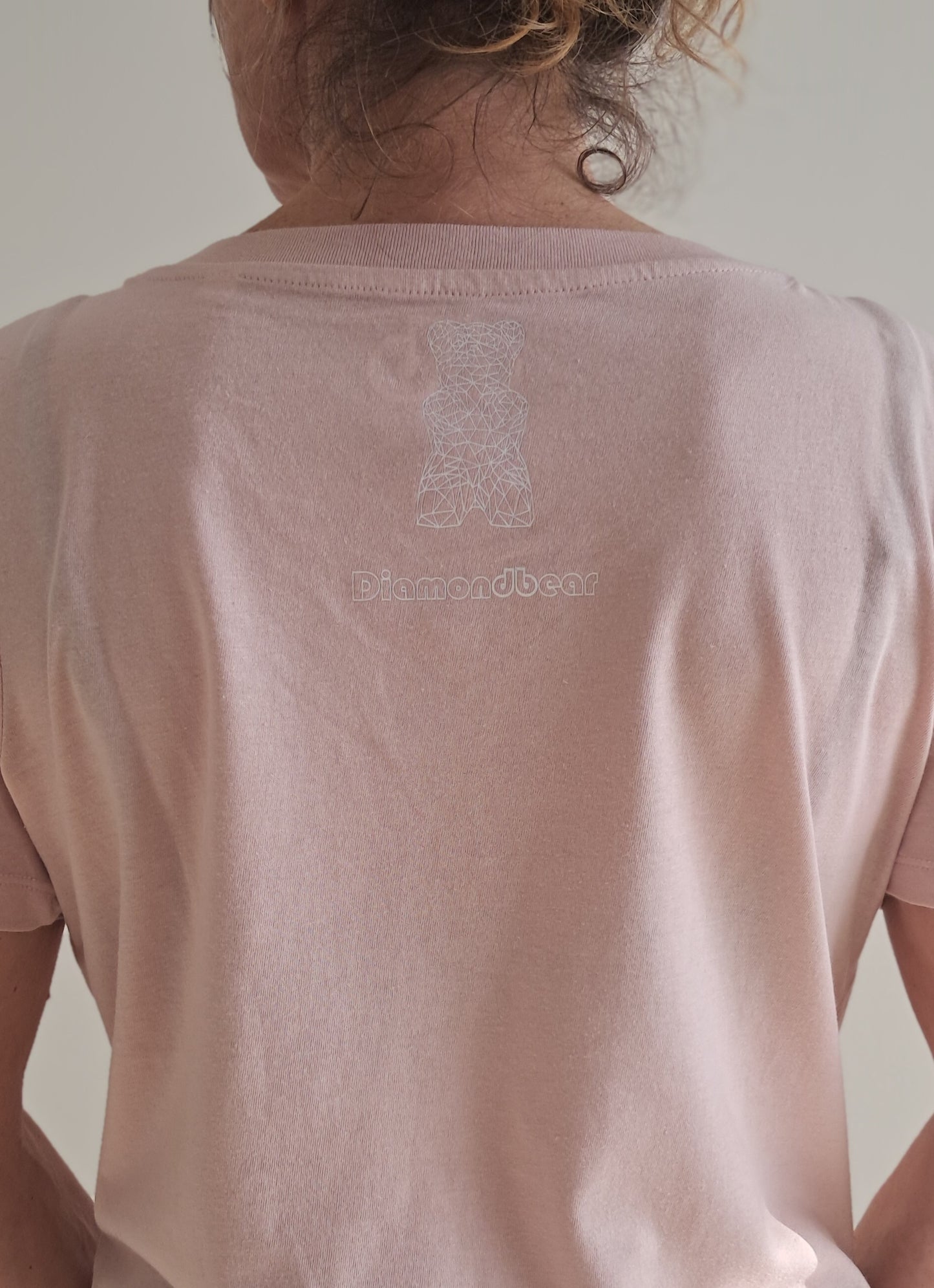 T-SHIRT col en V Femme Soft Rose