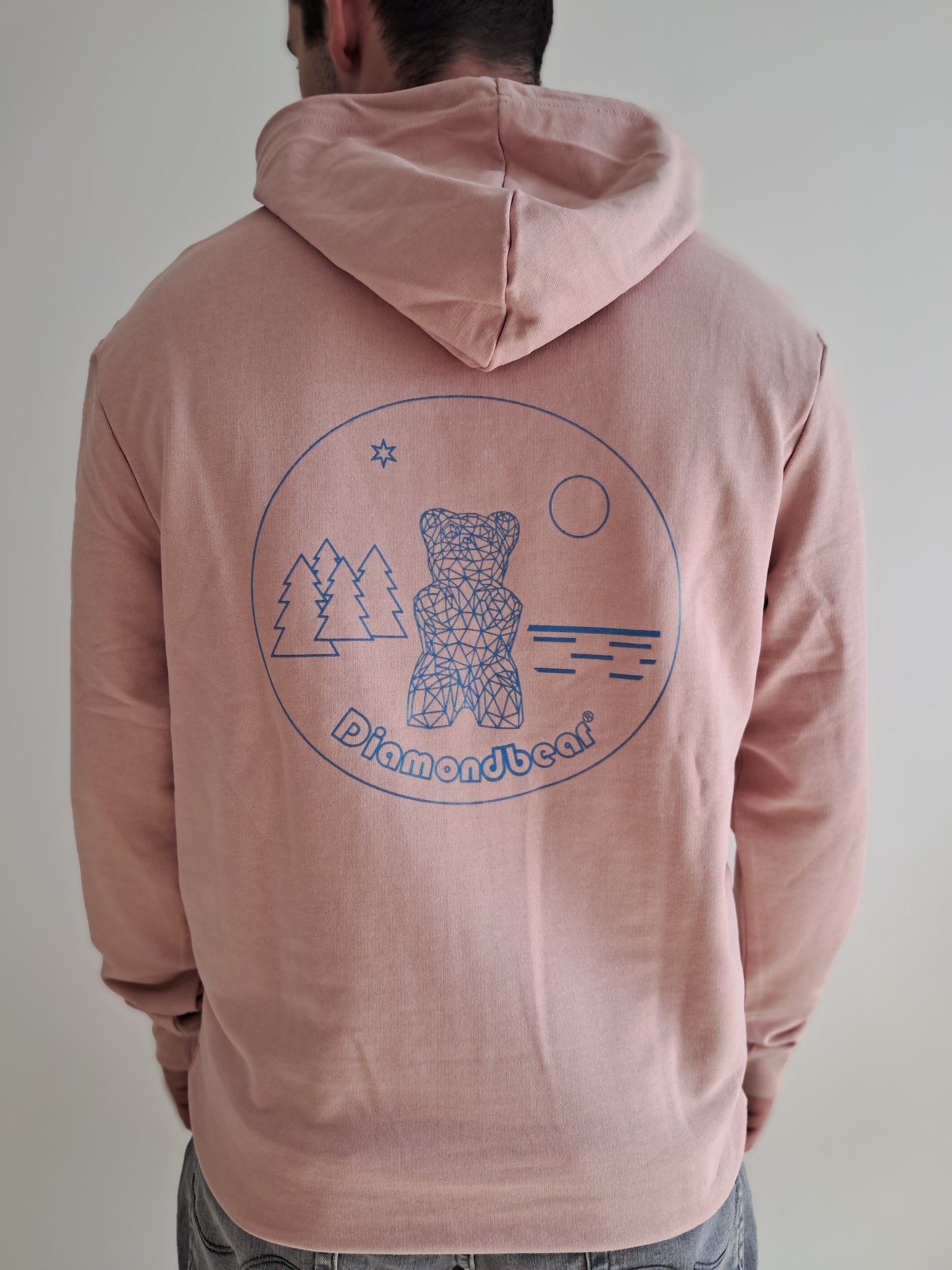 Men's Hoodie Soft Pink/Blue