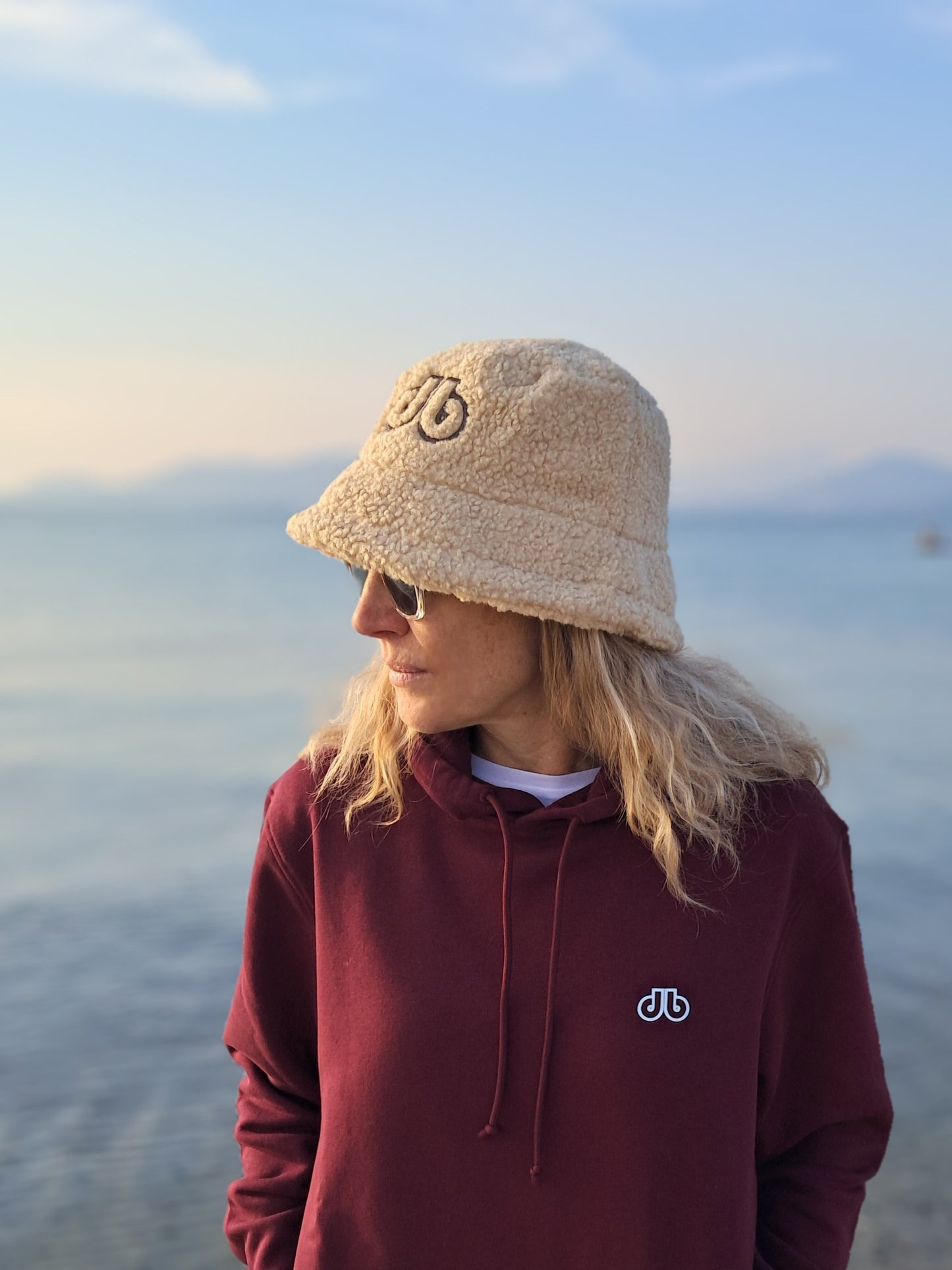 Beige Sherpa Bucket Hat