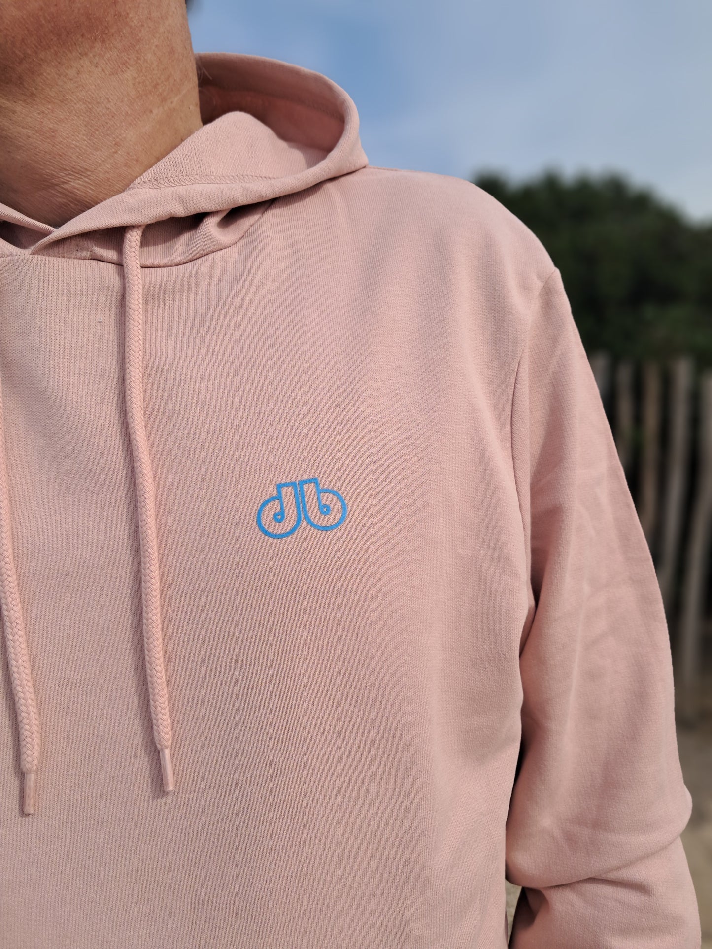 Men's Hoodie Soft Pink/Blue